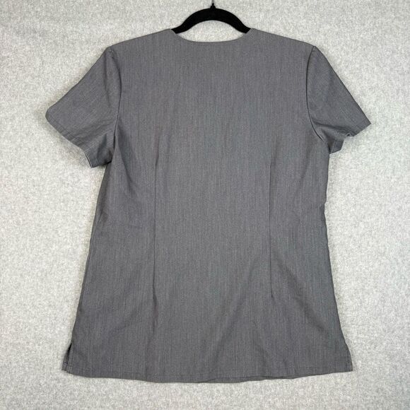 Figs technical collection scrub top v neck womens XS heathered gray healthcare n - Picture 5 of 6